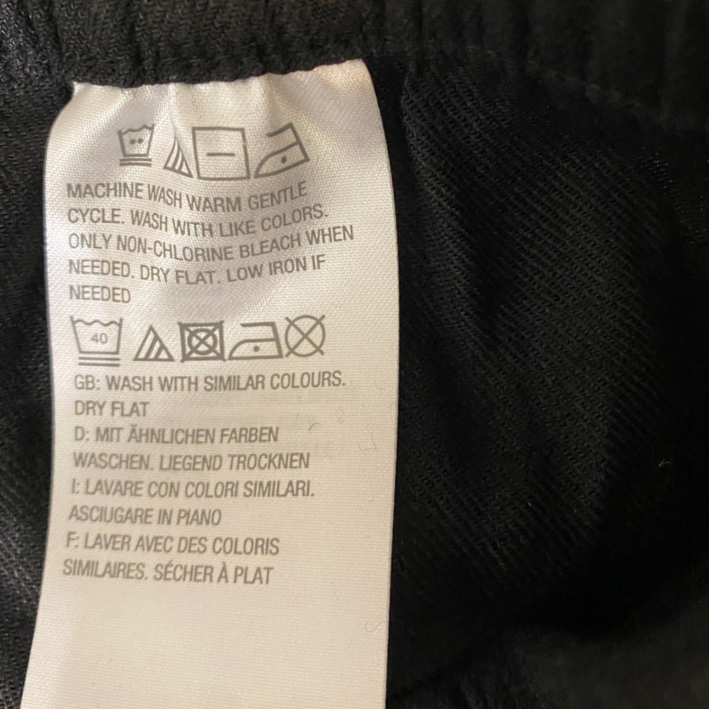 Susan Graver Black Wide Leg Cropped Pants Lace Trim Elastic Waist Women's 16 EUC - Picture 8 of 15